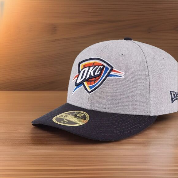 Shai Gilgeous-Alexander OKC Thunder Gray New Era 59FIFTY Low Crown Hat 7 1/8 - Picture 2 of 4